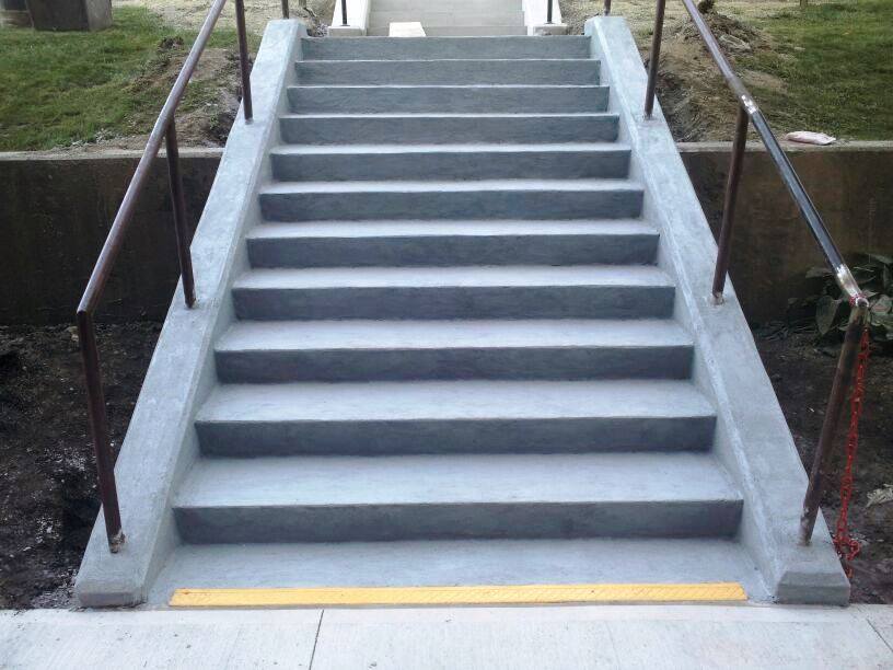 concrete repaired stairs